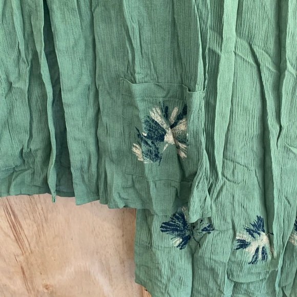 New W/Tags C.M. Shapes Green Sleeveless Top and Skirt Set Sz Large - Picture 3 of 6